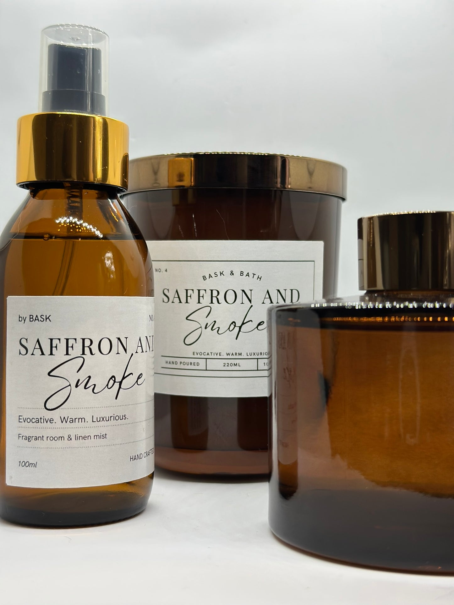 Scented candle - Saffron & Smoke